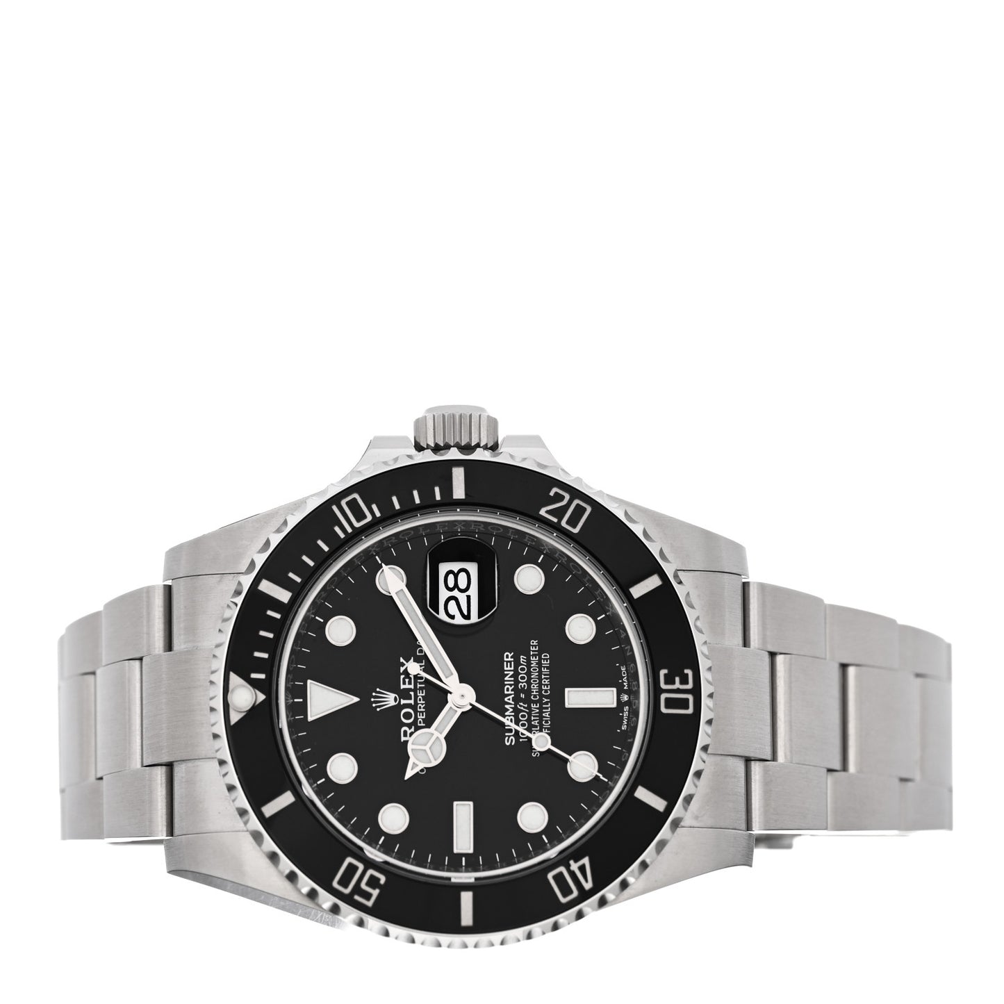 Stainless Steel 41mm Oyster Perpetual Submariner Date Watch Black 126610LN