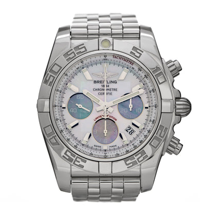 Breitling Stainless Steel Mother of Pearl 44mm Chronomat Automatic Watch AB0110 1 of 4
