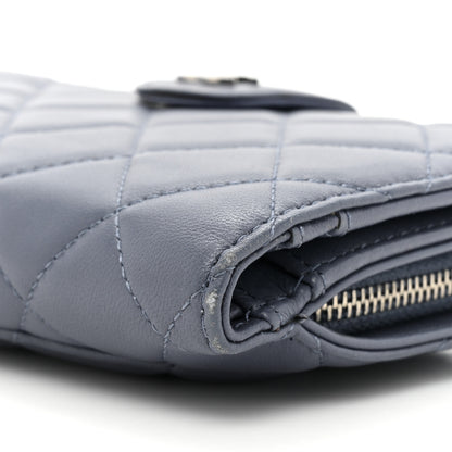 Chanel Lambskin Quilted Zipped Pocket Wallet Lavander 11 of 17