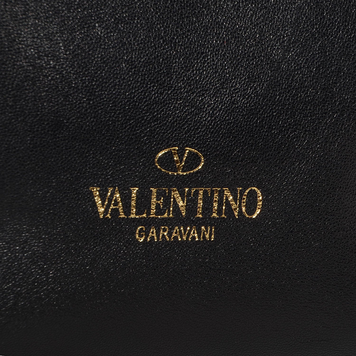 Valentino Garavani Lambskin Crystal B Diamond Tote Black 9 of 9