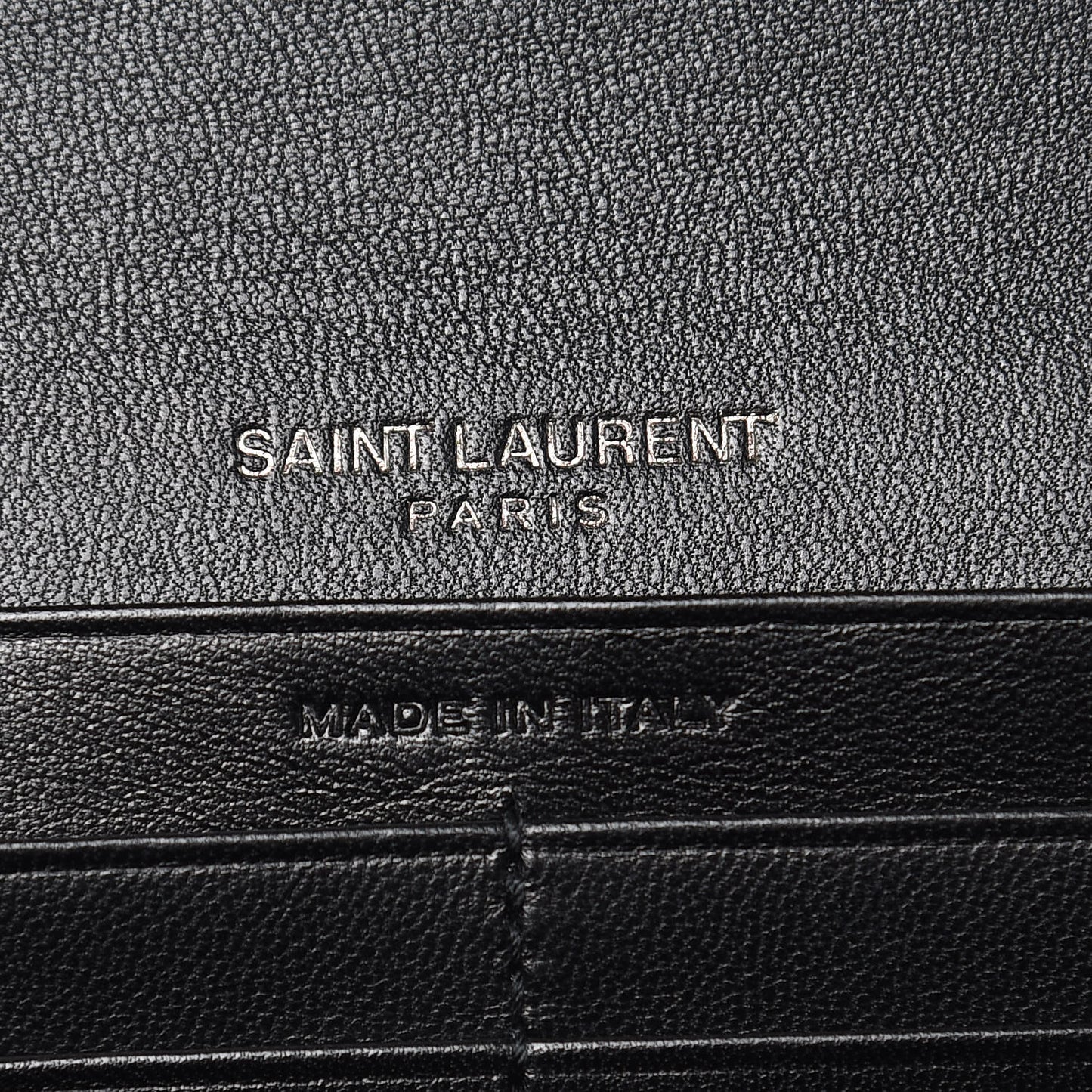 Patent Glitter Striped Classic Monogram Cassandre Wallet Black Silver