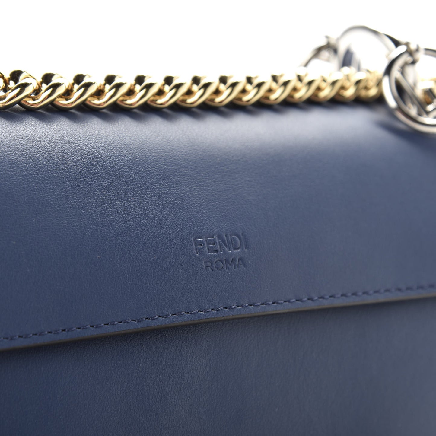 Vitello Century Opaco F is Fendi Small Kan I Shoulder Bag Blu Scuro