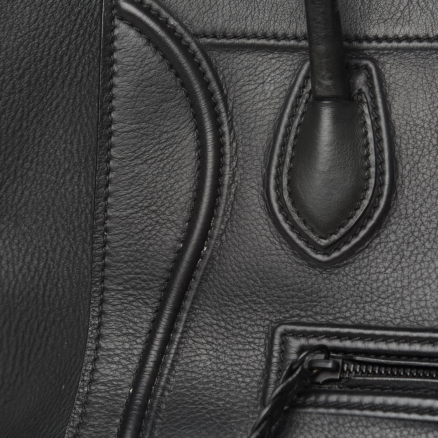 Celine Supple Calfskin Medium Phantom Luggage Black 12 of 13