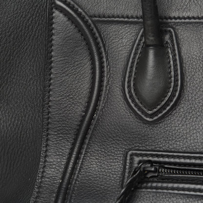 Celine Supple Calfskin Medium Phantom Luggage Black 12 of 13