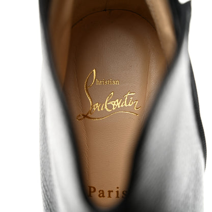 Christian Louboutin Pebbled Calfskin Castarika 85 Desert Ankle Boots 40 Black 6 of 8