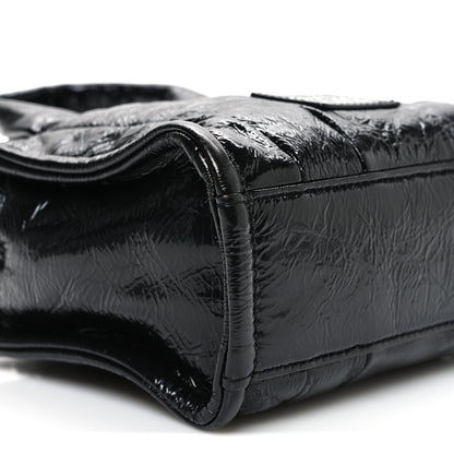 Marc Jacobs Shiny Crinkled Calfskin Mini The Tote Bag Black 9 of 10