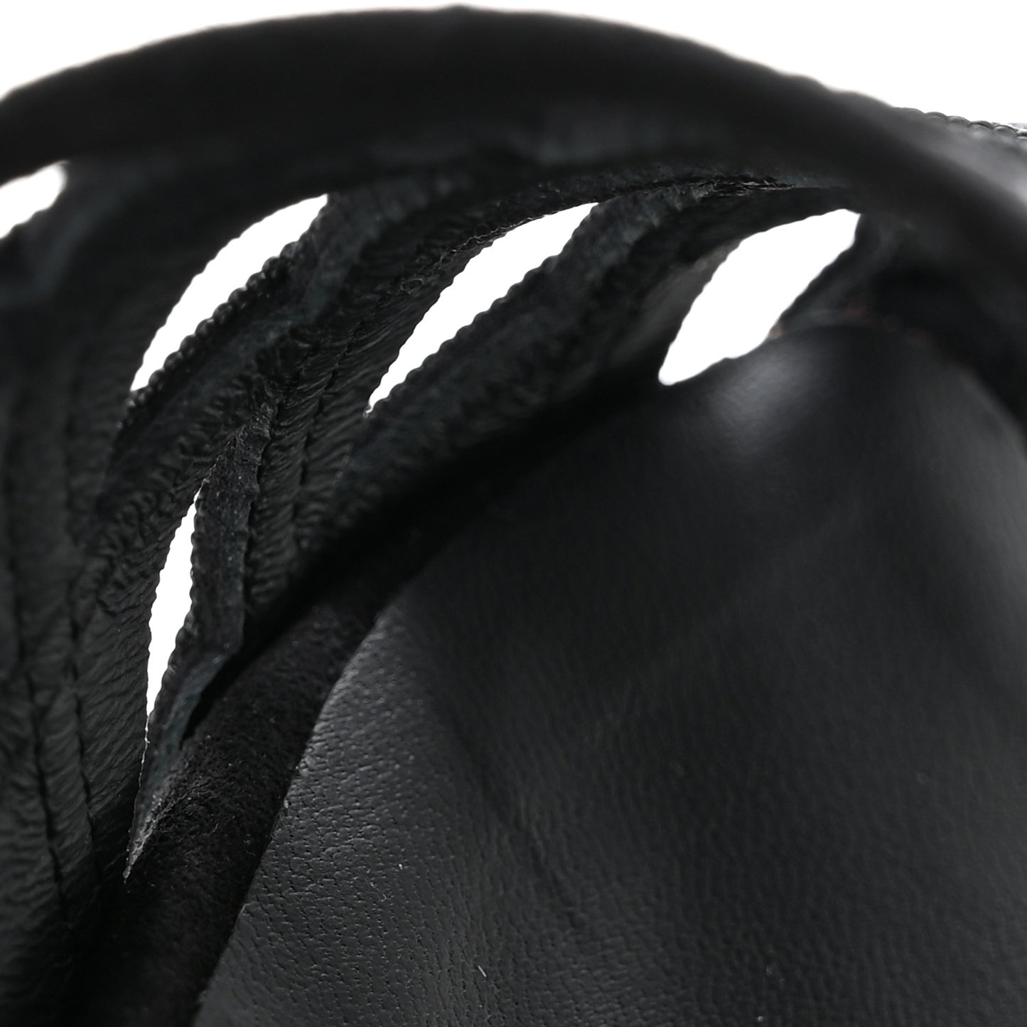 Suede Kidskin Grosgrain Sandals 39 Black