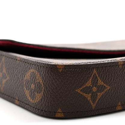 Louis Vuitton Monogram Pochette Felicie Chain Wallet Fuchsia 9 of 12