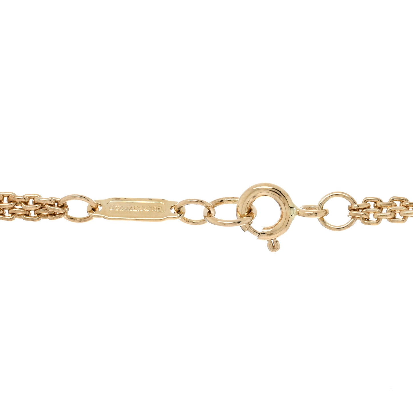 18K Yellow Gold Diamond HardWear Double Link Pave Pendant Necklace