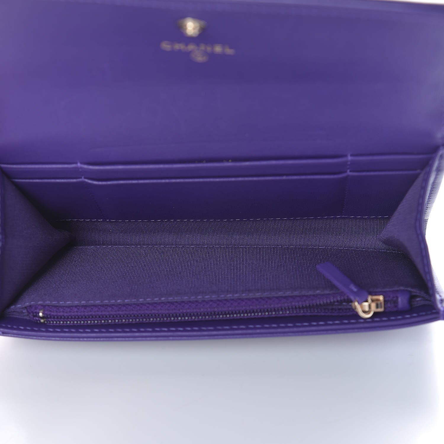 Chanel Lambskin Quilted Medium Boy Flap Wallet Purple 5 of 15