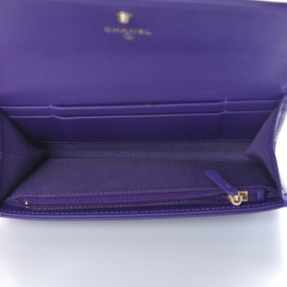 Chanel Lambskin Quilted Medium Boy Flap Wallet Purple 5 of 15