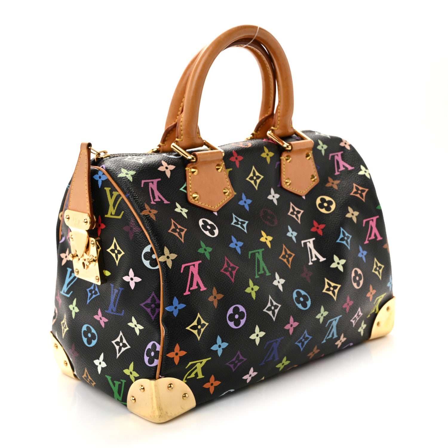 Louis Vuitton Monogram Multicolor Speedy 30 Black 3 of 10