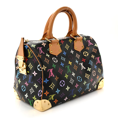 Louis Vuitton Monogram Multicolor Speedy 30 Black 3 of 10