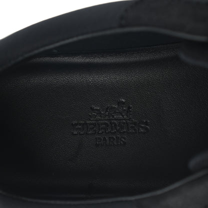 Hermes Technical Jersey Suede Goatskin Bouncing Sneakers 35.5 Black White 6 of 7
