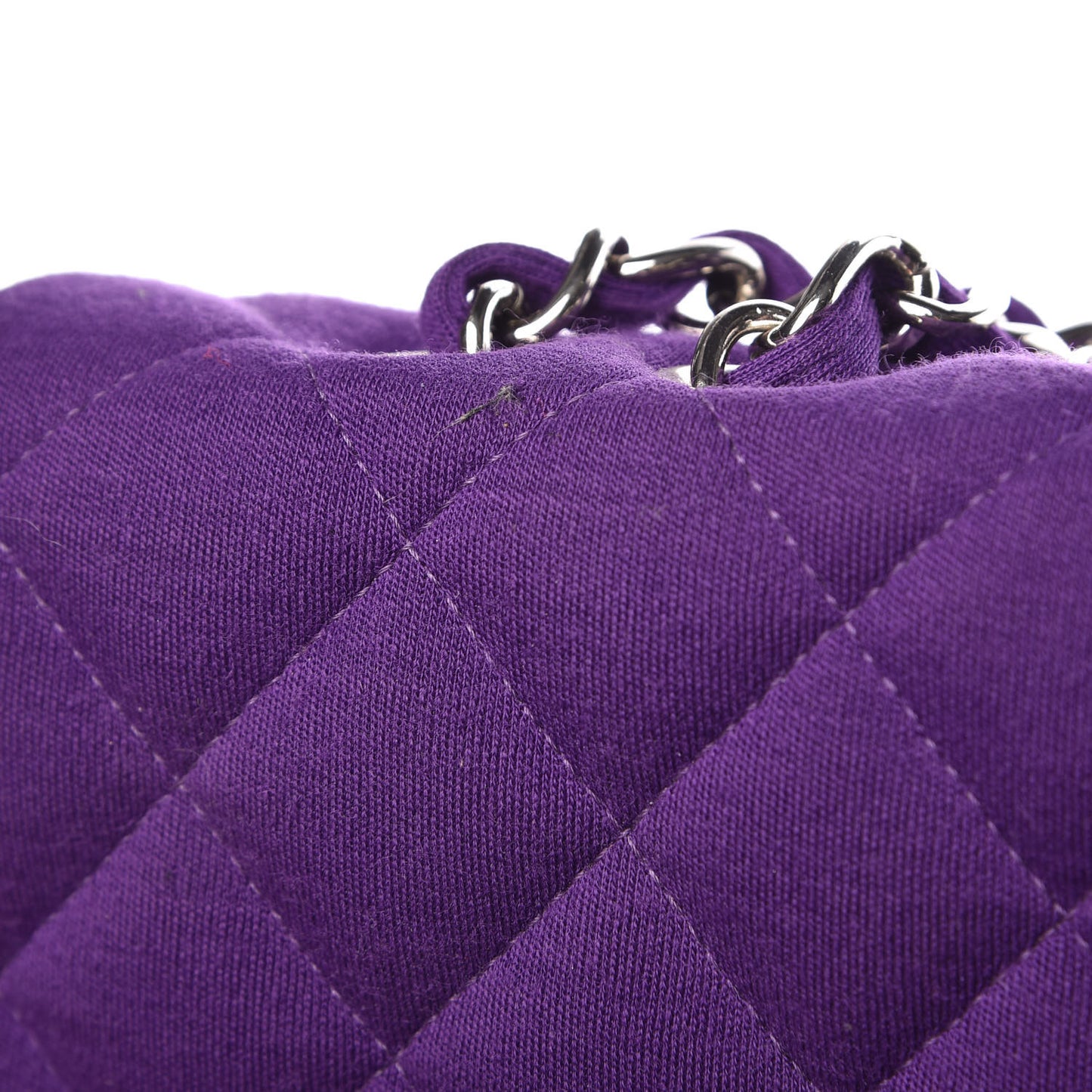 Jersey Quilted Jumbo Single Flap Purple