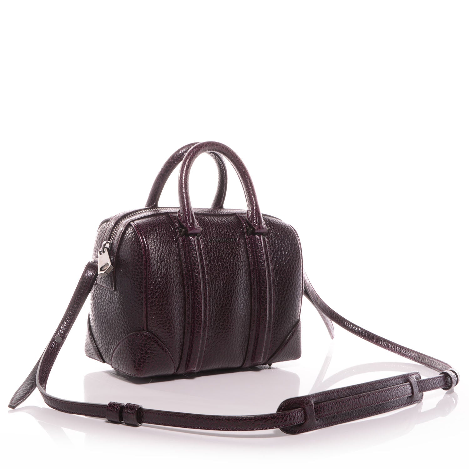 Givenchy Glazed Pebbled Calfskin Mini Lucrezia Aubergine 3 of 10