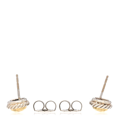 David Yurman Sterling Silver 18K Yellow Gold Petite Chatelaine Earrings 3 of 4