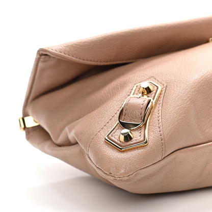 Balenciaga Agneau Giant 12 Gold Hardware Envelope Strap Clutch Rose Bonbon 8 of 17