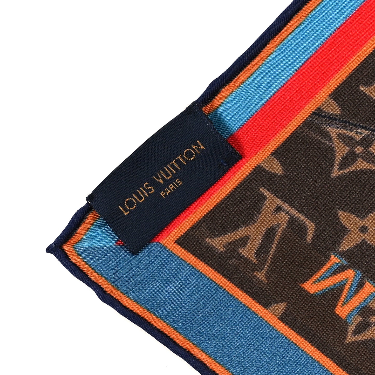 Silk Monogram Personally LV Square Square Scarf 70 Brown