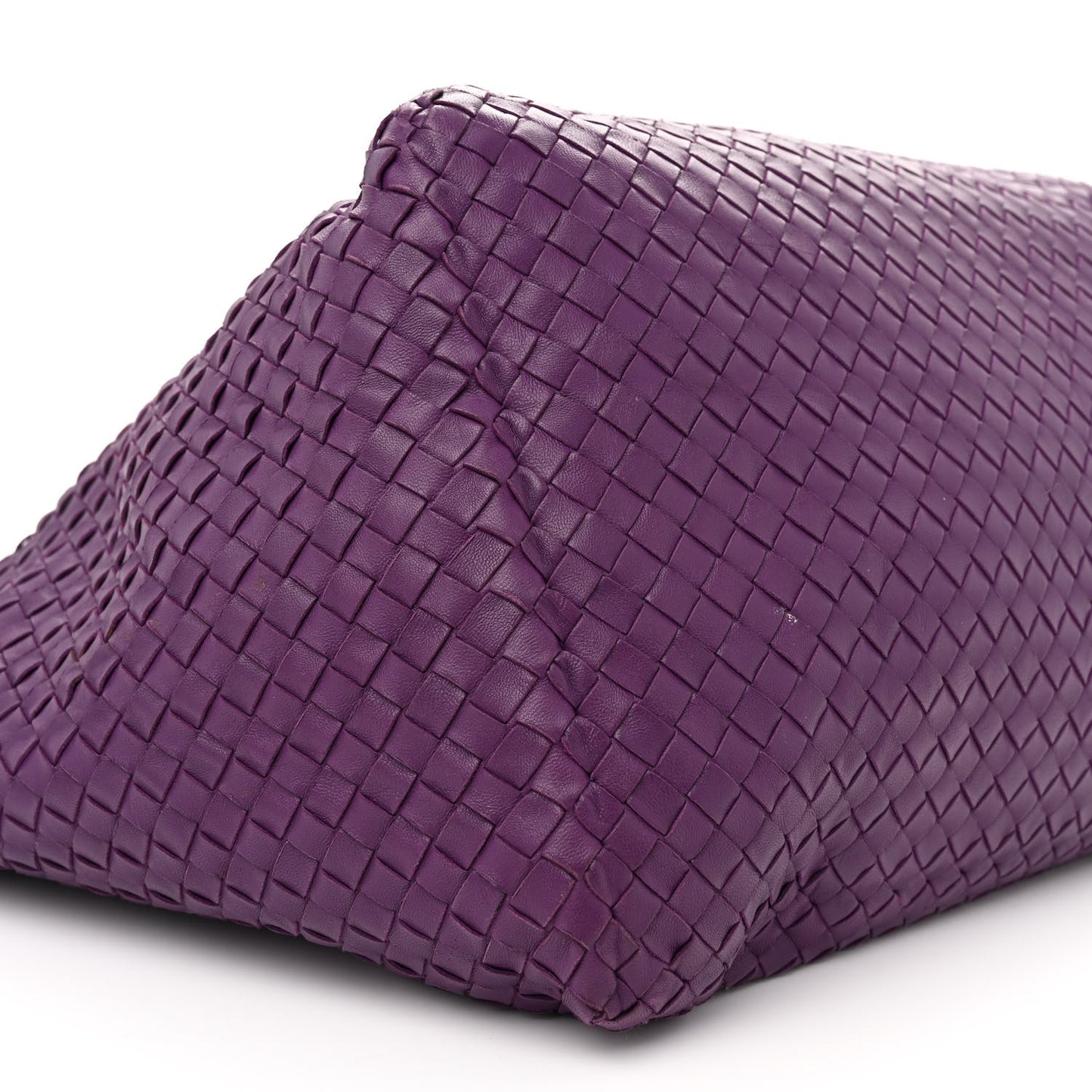 Nappa Intrecciato Large Cesta Tote Eggplant
