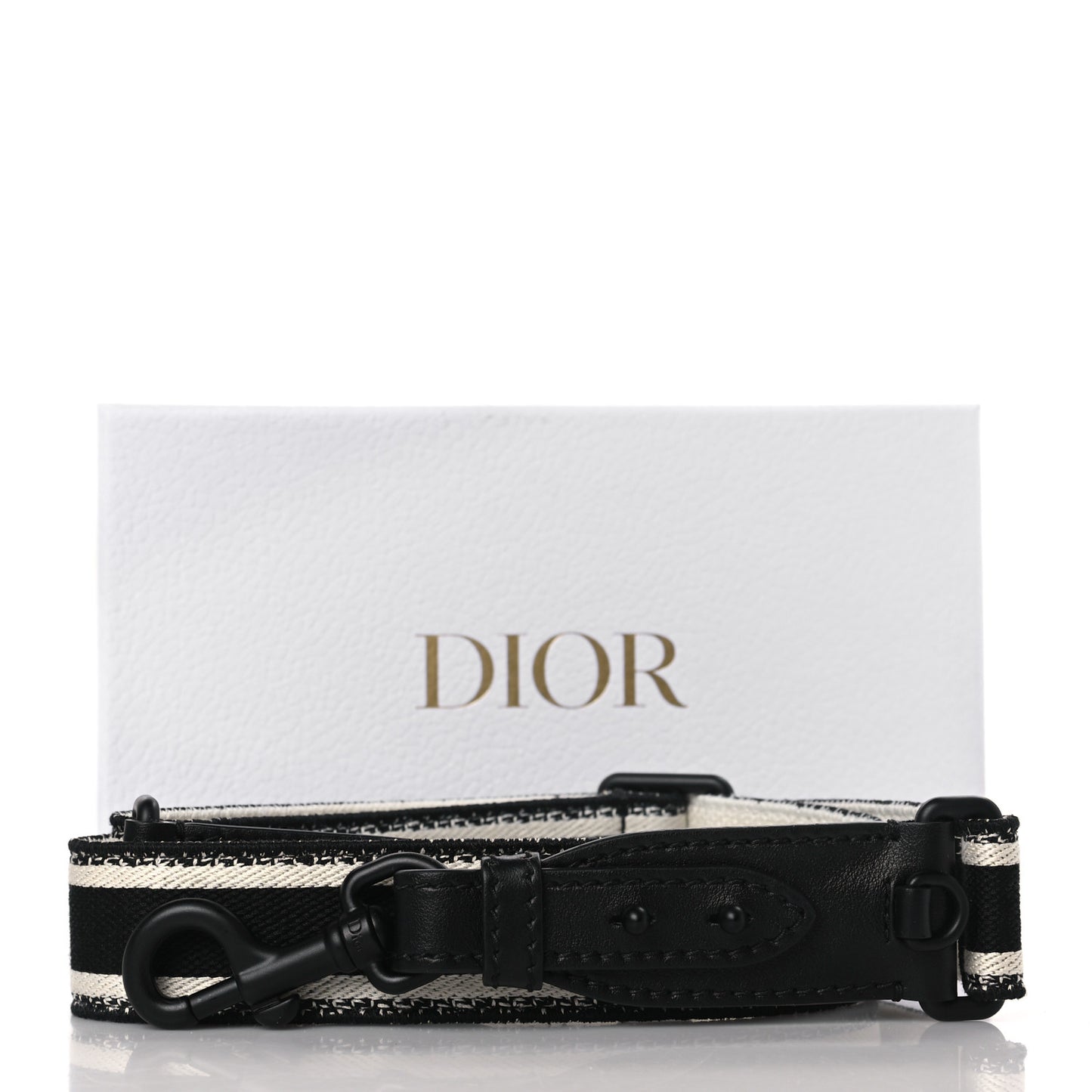 Canvas Embroidered Shoulder Strap Black Ultramatte