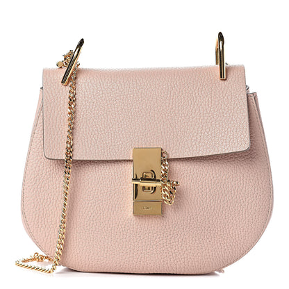 Chloe Grained Lambskin Drew Shoulder Bag Cement Pink 1 of 9