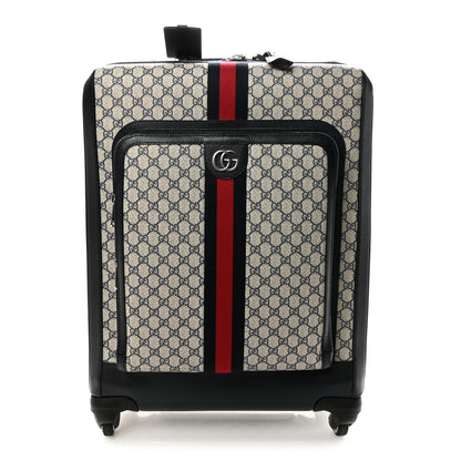 Gucci GG Supreme Monogram Web Medium Savoy Trolley Beige Blue 1 of 8