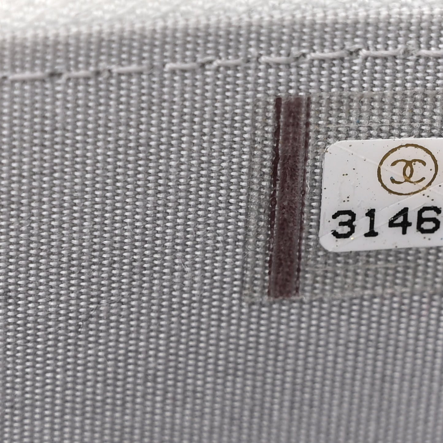 Lambskin Quilted Top Handle Mini Vanity Case With Chain Grey