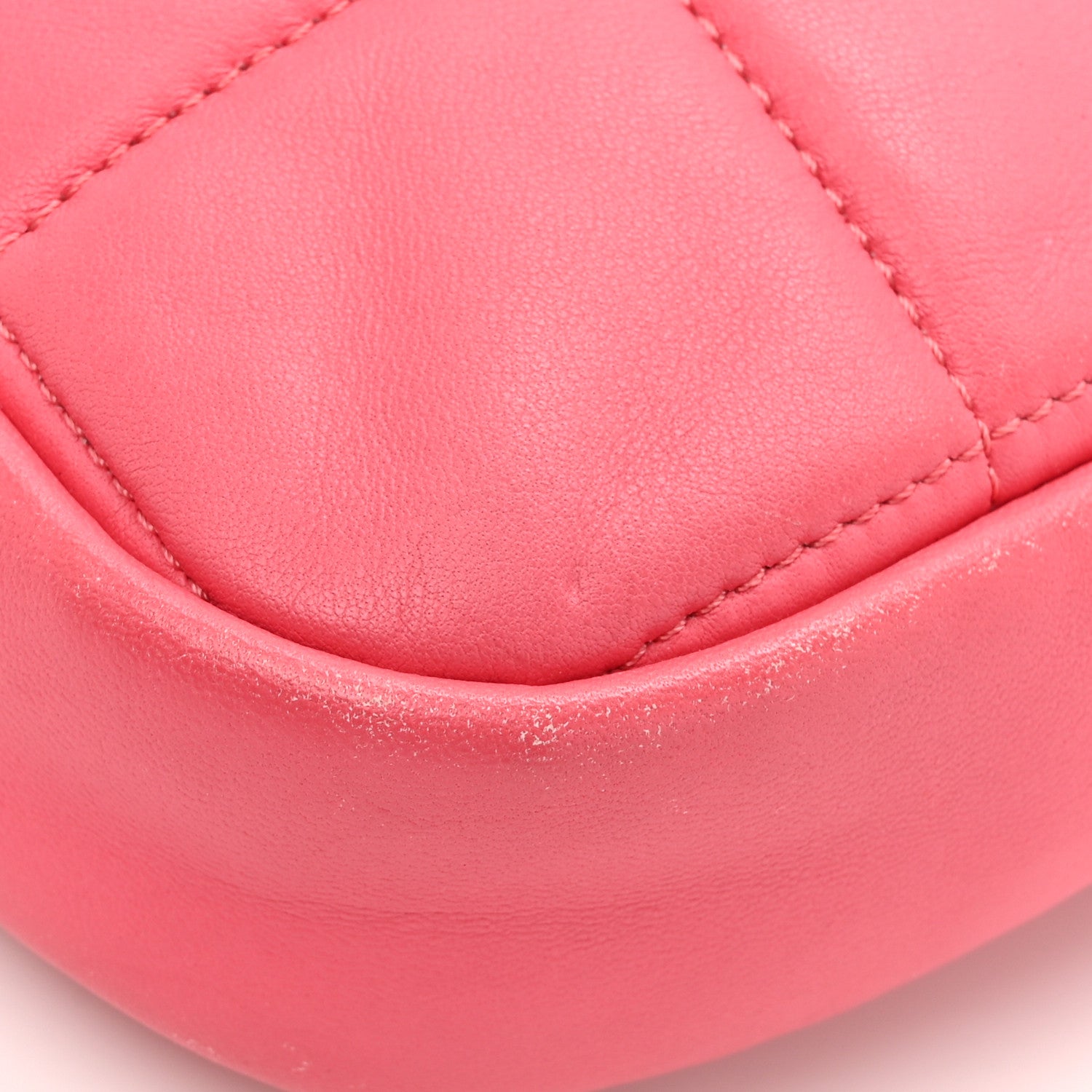 Chanel Lambskin Quilted Diamond Clutch With Chain Pink 11 of 17