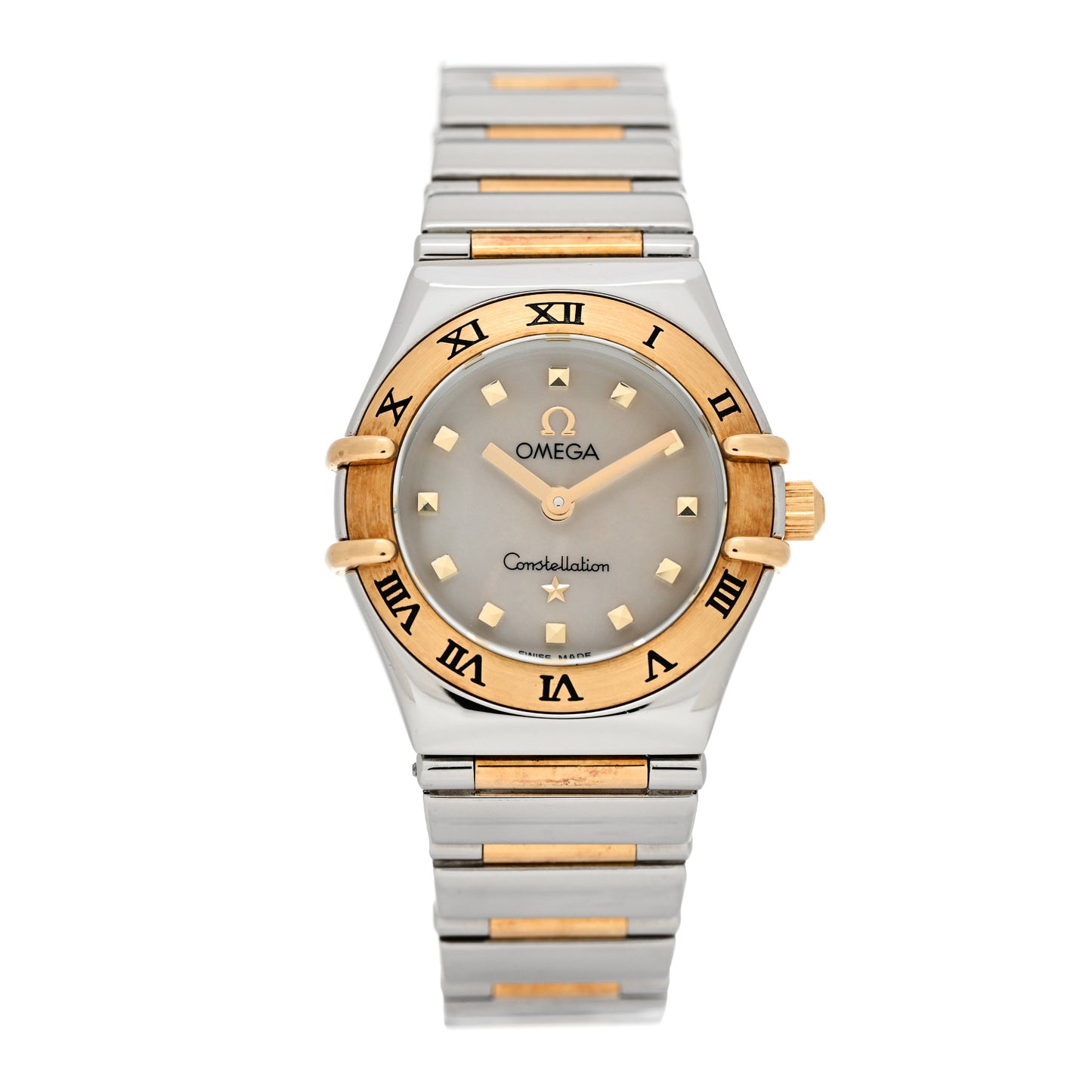 Stainless Steel 18K Yellow Gold Mother of Pearl 22mm Constellation Quartz Watch 1361.71.00