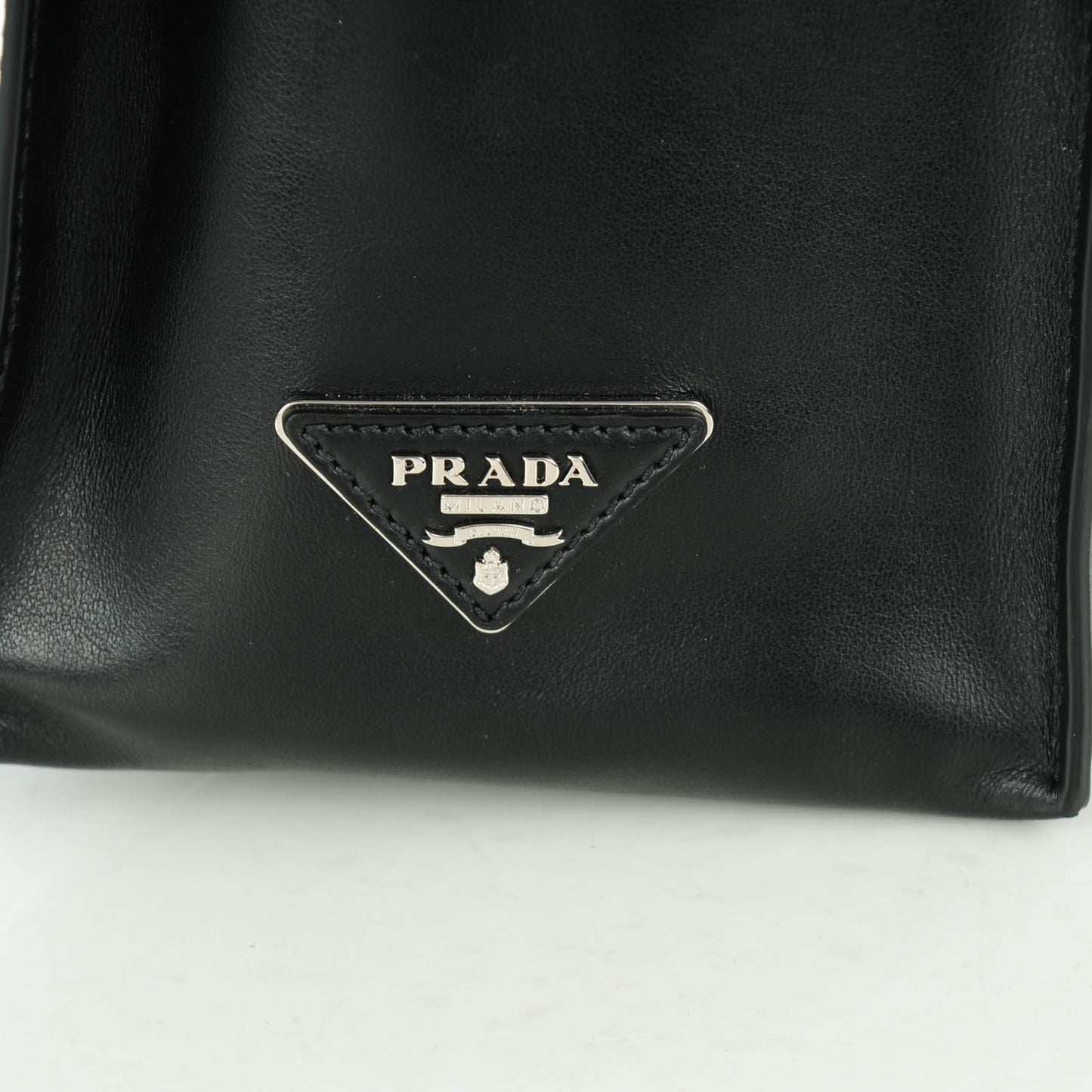 Soft Calf Shopping Tote Black Celeste