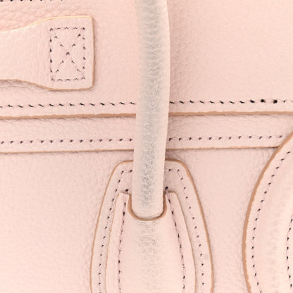 Celine Drummed Calfskin Nano Luggage Pale Pink 12 of 16