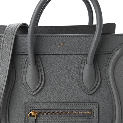 Celine Baby Drummed Calfskin Nano Luggage Kohl 9 of 9