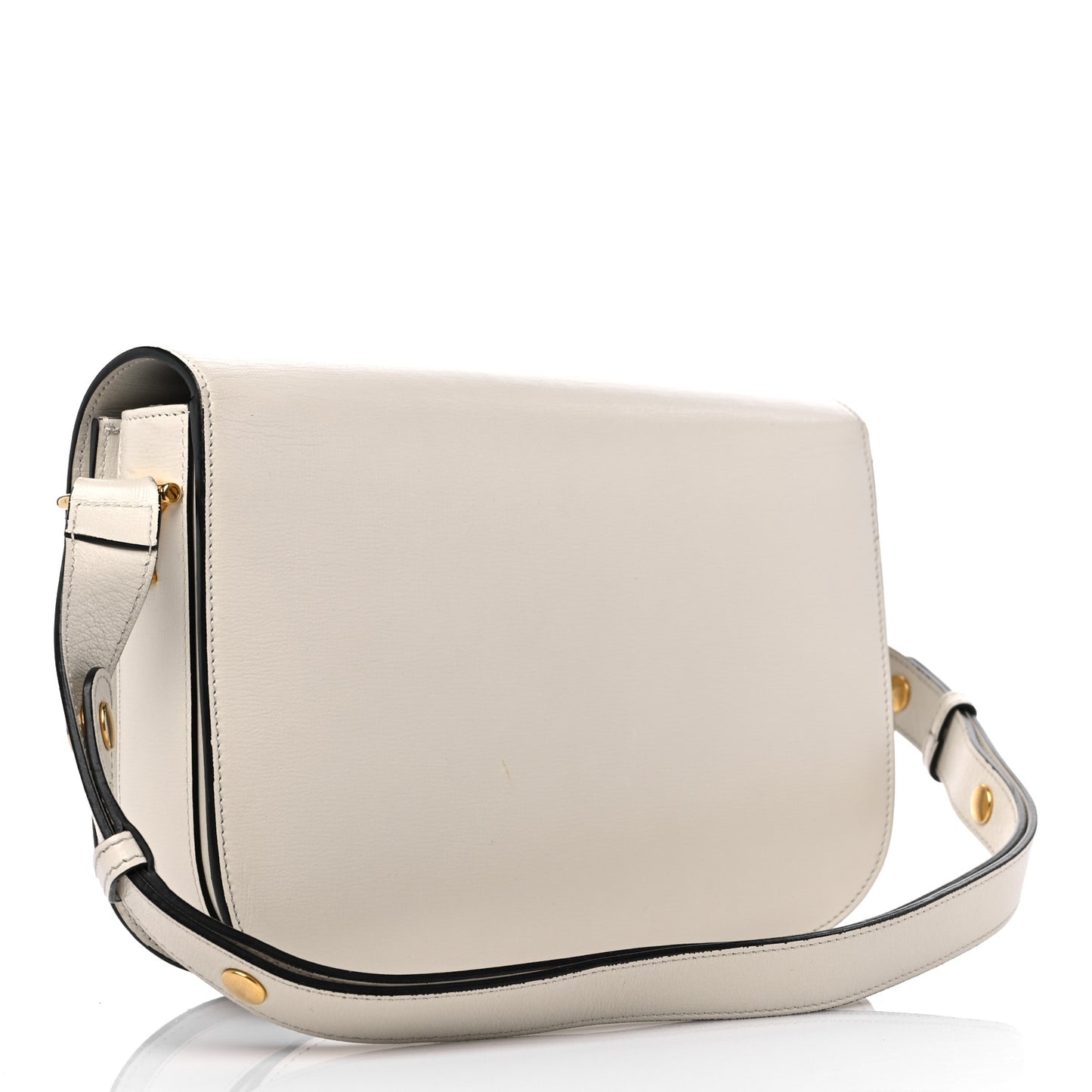 Azalea Calfskin Horsebit 1955 Shoulder Bag Mystic White
