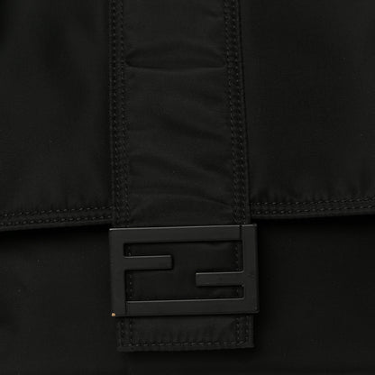 Fendi Econyl Nylon Cuoio Romano Monochrome Medium Baguette Messenger Bag Black 10 of 12