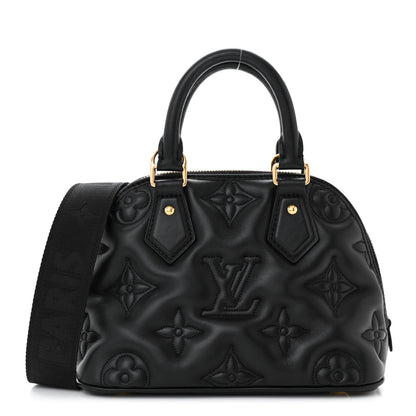 Louis Vuitton Calfskin Bubblegram Alma BB Black 1 of 10