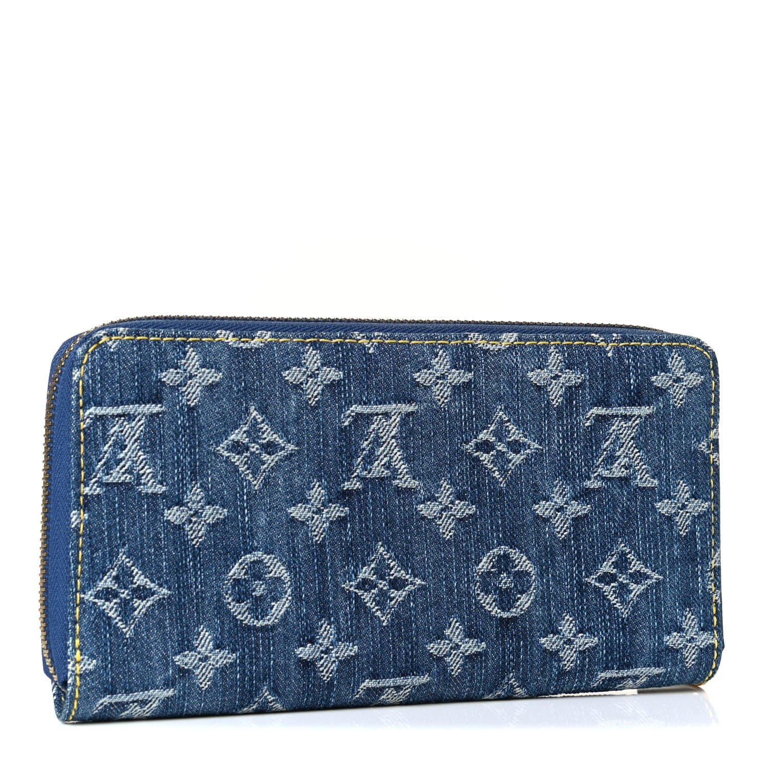 Louis Vuitton Monogram Denim Zippy Wallet Blue 2 of 6