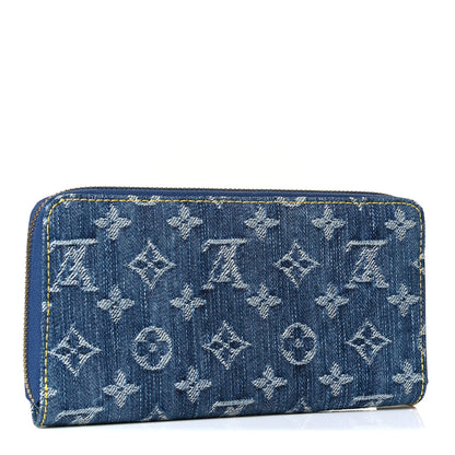 Louis Vuitton Monogram Denim Zippy Wallet Blue 2 of 6