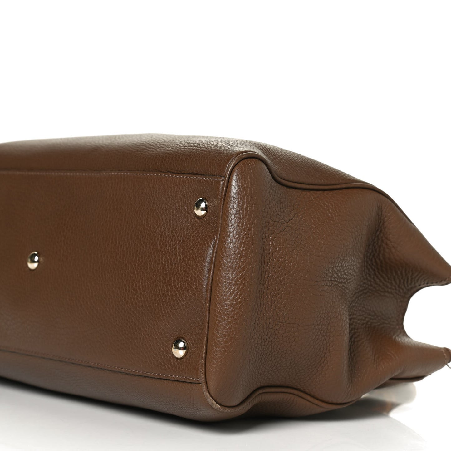 Pebbled Calfskin Medium Bamboo Shopper Tote Acero