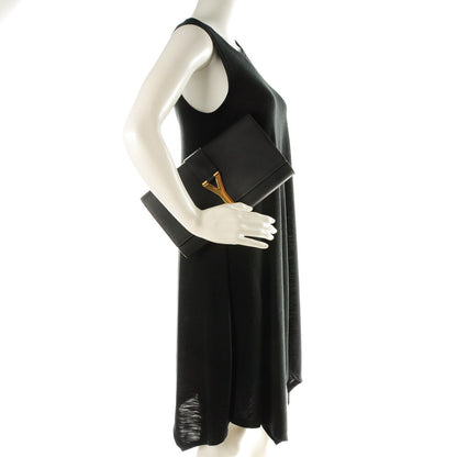 Saint Laurent Calfskin Classic Y Ligne Clutch Black 2 of 14