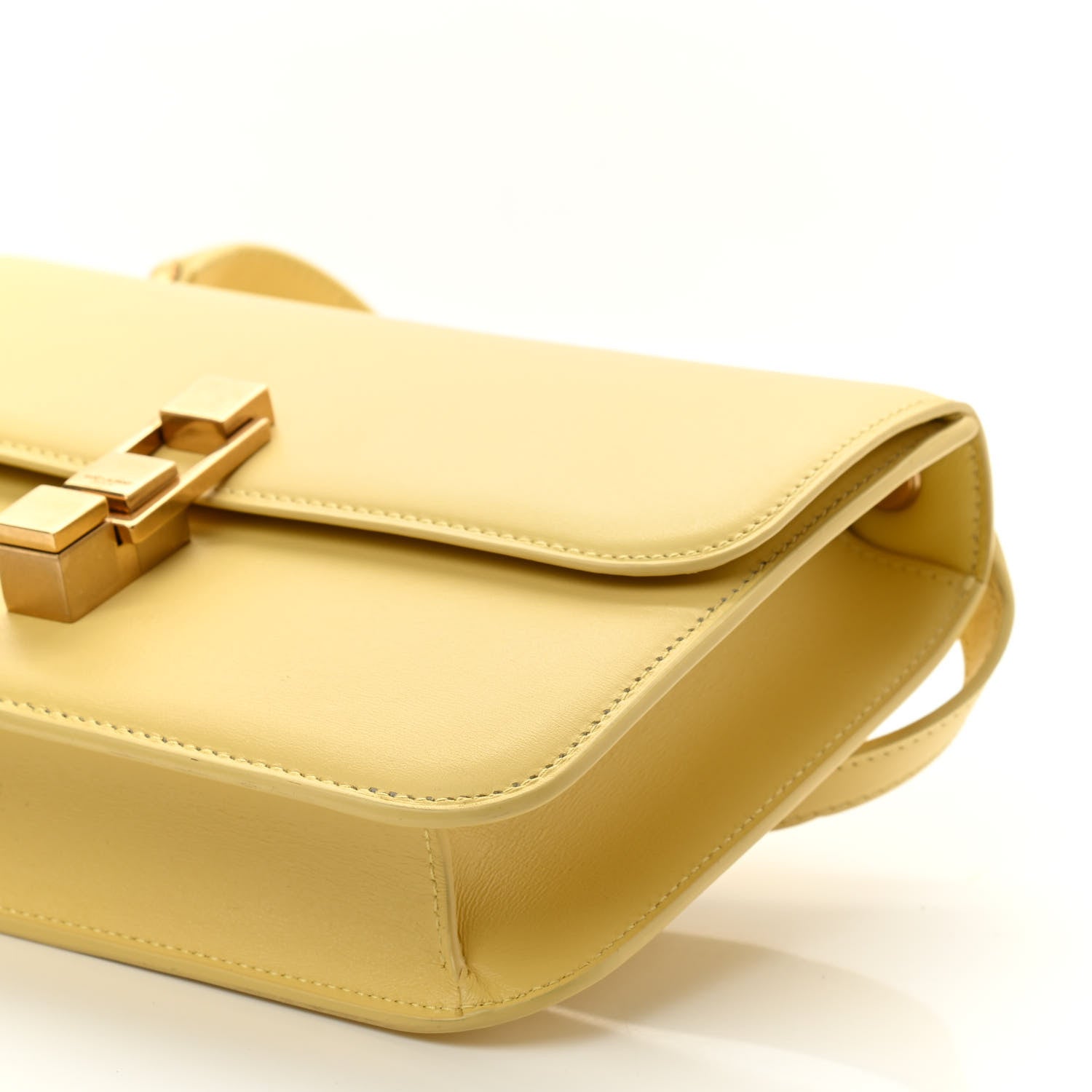 Saint Laurent Smooth Calfskin Carre Satchel Paille 11 of 11