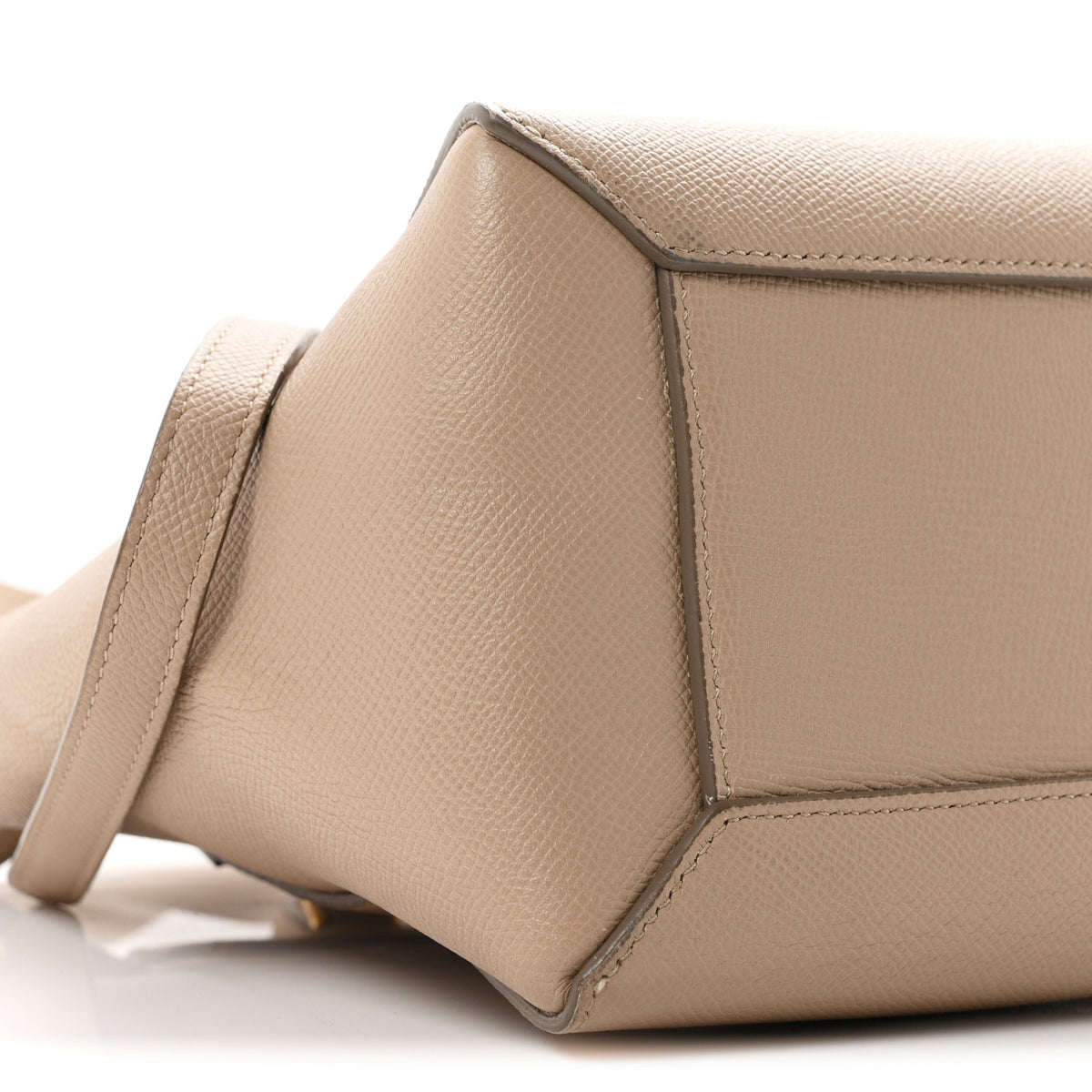 Grained Calfskin Micro Belt Bag Light Taupe