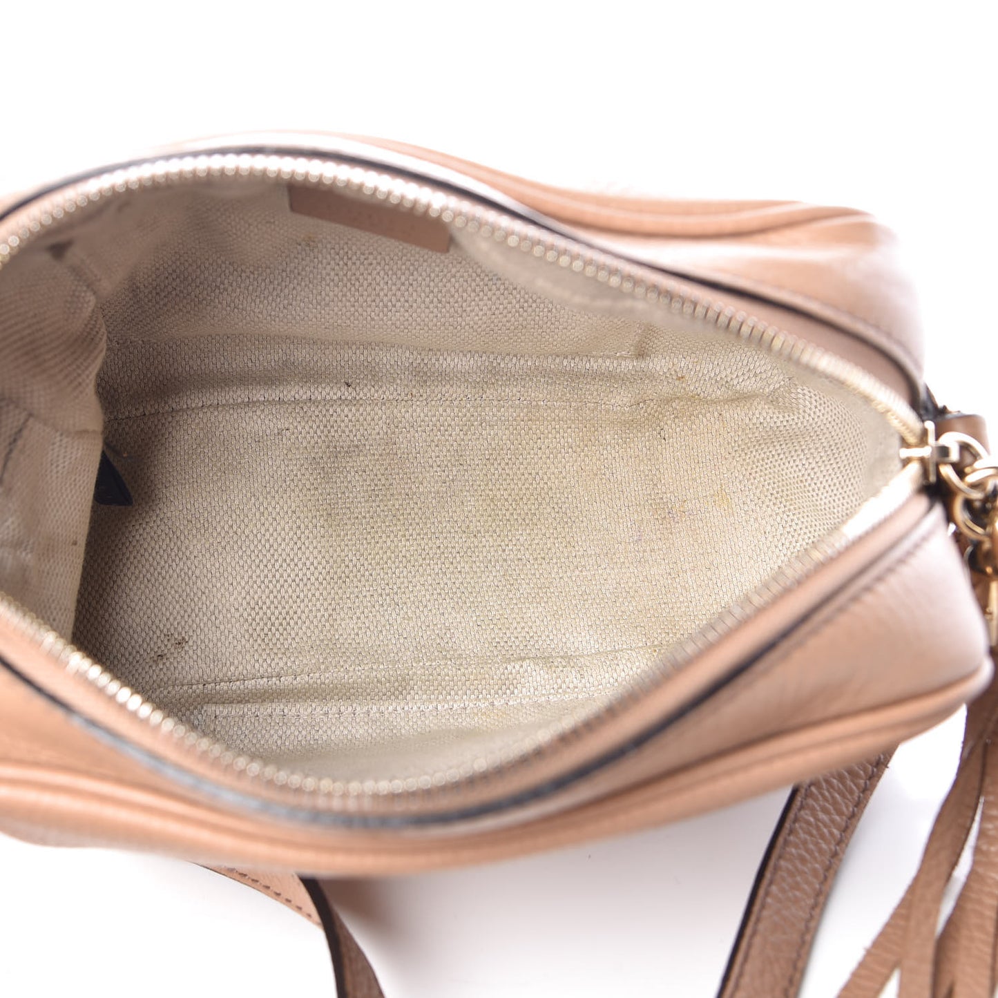 Pebbled Calfskin Small Soho Disco Bag Camelia