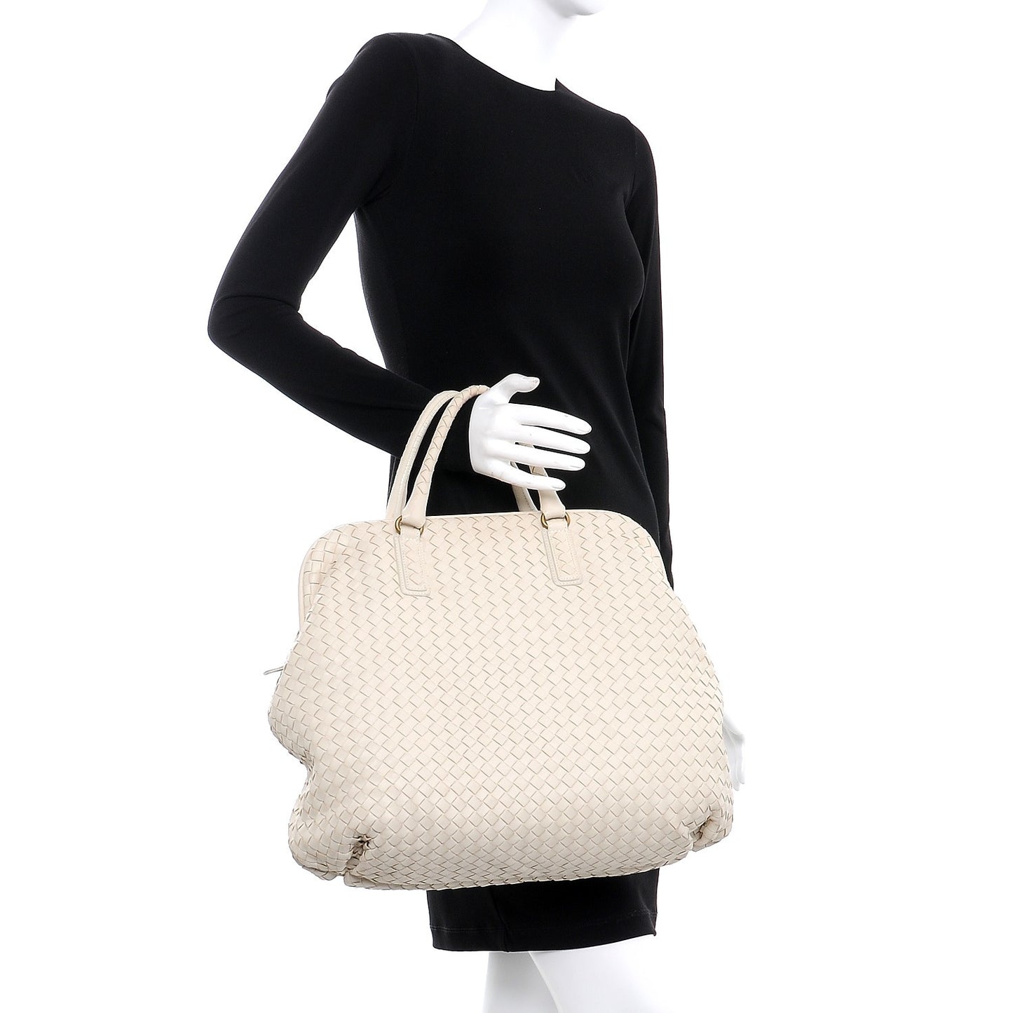 Nappa Intrecciato Frame Tote Colonial