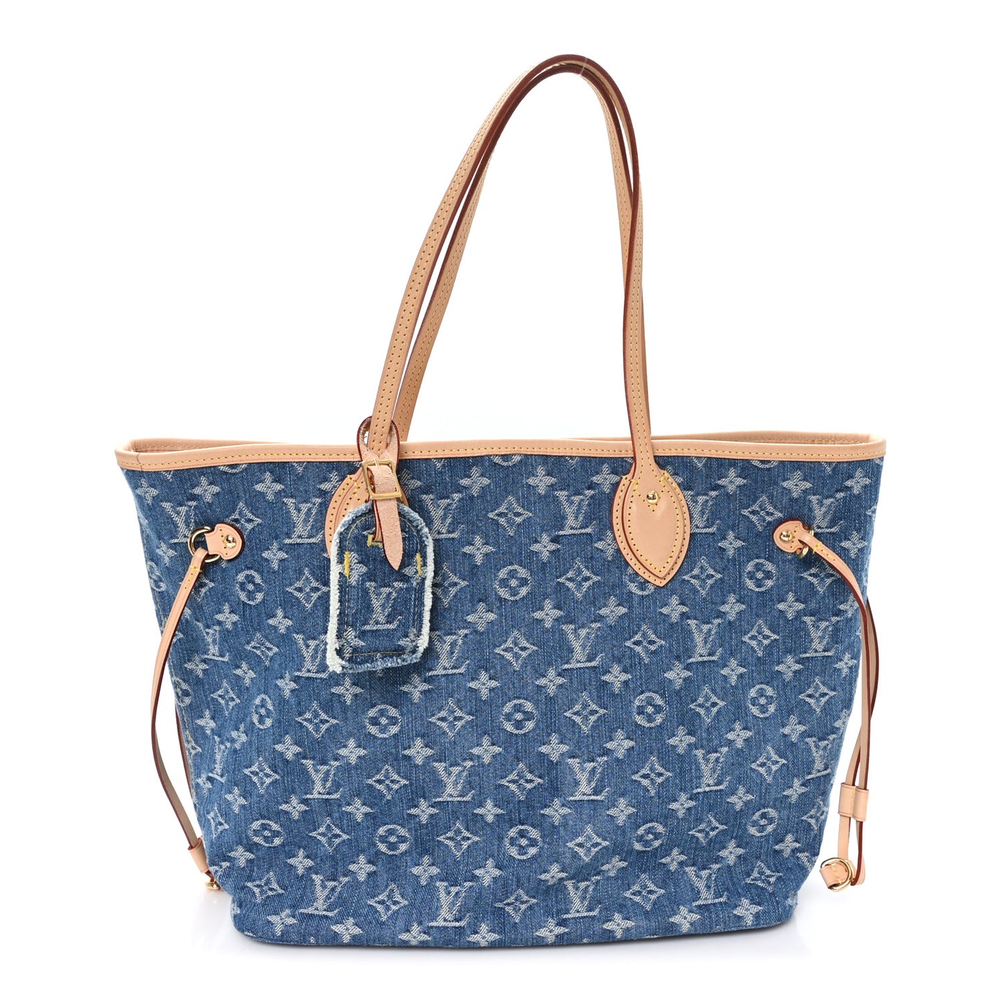 Monogram Denim Neo Neverfull MM Blue