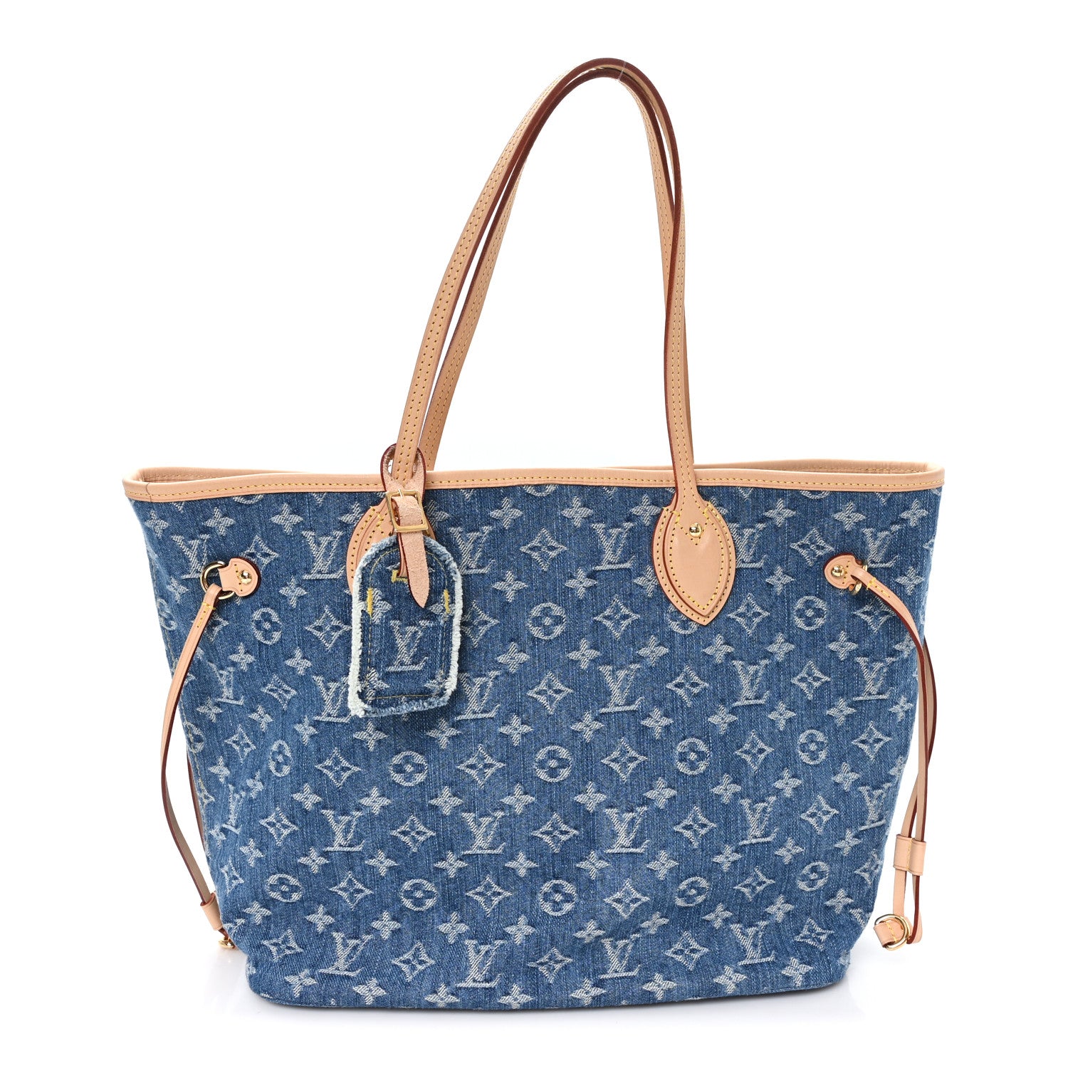 Louis Vuitton Monogram Denim Neo Neverfull MM Blue 1 of 10