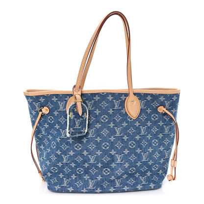Louis Vuitton Monogram Denim Neo Neverfull MM Blue 1 of 10