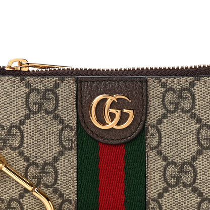 Gucci GG Supreme Monogram Web Ophidia Key Case Beige New Acero 10 of 13