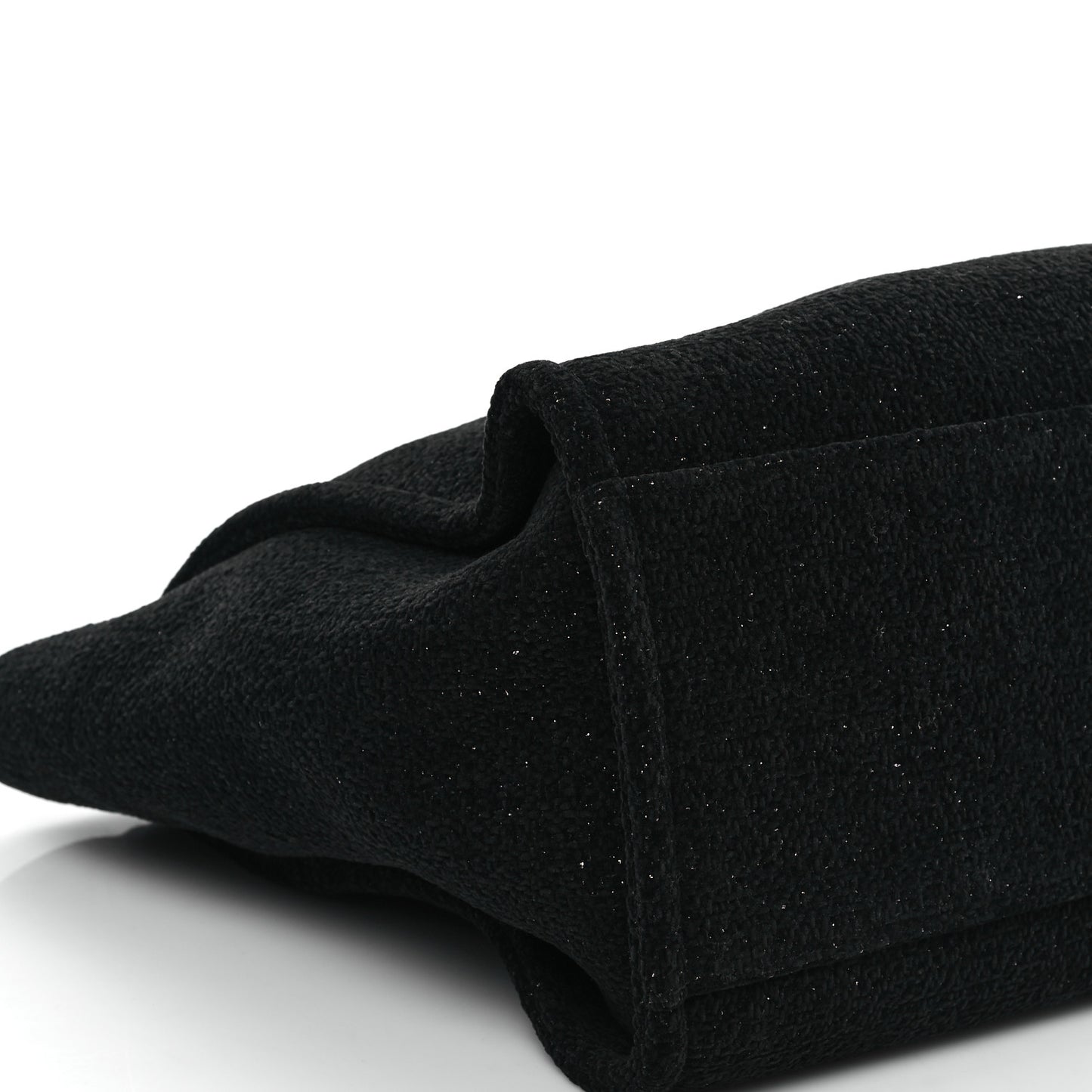 Lurex Boucle Medium Deauville Tote Black