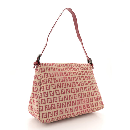 Fendi Zucchino Vitello Mama Baguette Beige Rosso 3 of 12